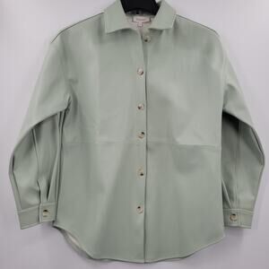 Bohme vegan leather jacket green size S style FT30420